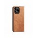 Magnet Fancy Case Fodral för iPhone 13 Pro Max Pouch Card Plånbok Korthållare Brun