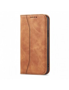 Magnet Fancy Case Fodral för iPhone 13 Pro Max Pouch Card Plånbok Korthållare Brun