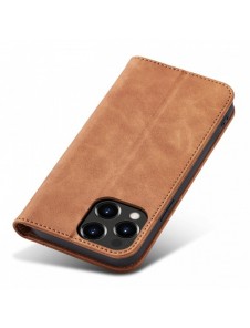 Magnet Fancy Case Fodral för iPhone 13 Pro Max Pouch Card Plånbok Korthållare Brun
