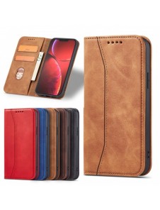Magnet Fancy Case Fodral för iPhone 13 Pro Max Pouch Card Plånbok Korthållare Brun