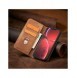 Magnet Fancy Case Fodral för iPhone 13 Pro Max Pouch Card Plånbok Korthållare Brun