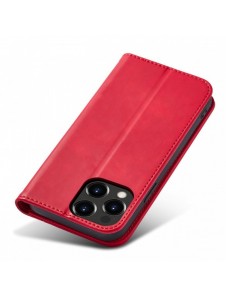 Magnet Fancy Case Fodral för iPhone 13 Pro Max Pouch Plånbok Korthållare Röd