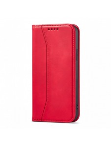 Magnet Fancy Case Fodral för iPhone 13 Pro Max Pouch Plånbok Korthållare Röd