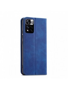 Magnet Fancy Case Fodral för Xiaomi Redmi Note 11 Pouch Card Plånbok Korthållare Blå