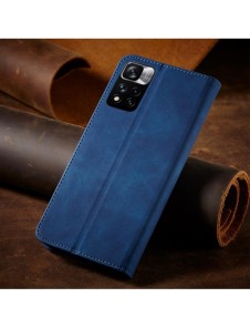 Magnet Fancy Case Fodral för Xiaomi Redmi Note 11 Pouch Card Plånbok Korthållare Blå