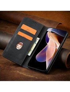 Magnet Fancy Case Fodral för Xiaomi Redmi Note 11 Pro Pouch Card Plånbok Korthållare Svart