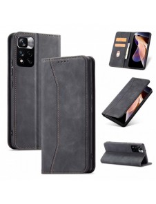 Magnet Fancy Case Fodral för Xiaomi Redmi Note 11 Pro Pouch Card Plånbok Korthållare Svart