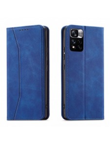 Magnet Fancy Case Fodral för Xiaomi Redmi Note 11 Pro Pouch Card Plånbok Korthållare Blå