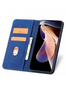Magnet Fancy Case Fodral för Xiaomi Redmi Note 11 Pro Pouch Card Plånbok Korthållare Blå