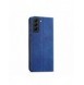 Magnet Fancy Case Fodral för Samsung Galaxy S22 Pouch Plånbok Korthållare Blå