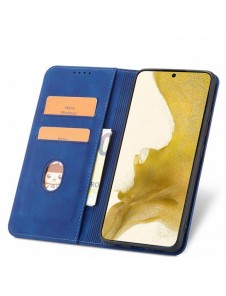 Magnet Fancy Case Fodral för Samsung Galaxy S22 Pouch Plånbok Korthållare Blå