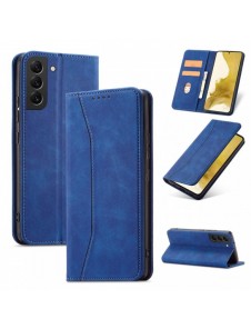 Magnet Fancy Case Fodral för Samsung Galaxy S22 Pouch Plånbok Korthållare Blå