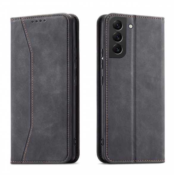 Magnet Fancy Case Fodral för Samsung Galaxy S22 + (S22 Plus) Plånbok Korthållare Svart