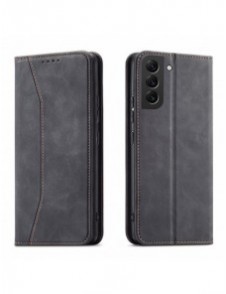 Magnet Fancy Case Fodral för Samsung Galaxy S22 + (S22 Plus) Plånbok Korthållare Svart