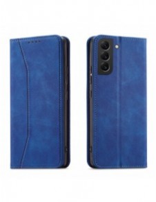 Magnet Fancy Case Fodral för Samsung Galaxy S22 + (S22 Plus) Plånbok Korthållare Blå
