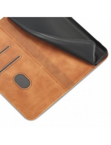 Magnet Fancy Case Fodral för Samsung Galaxy S22 + (S22 Plus) Plånbok Korthållare Brun