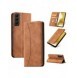Magnet Fancy Case Fodral för Samsung Galaxy S22 + (S22 Plus) Plånbok Korthållare Brun