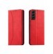 Magnet Fancy Case Fodral för Samsung Galaxy S22 + (S22 Plus) Plånbok Korthållare Röd
