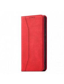Magnet Fancy Case Fodral för Samsung Galaxy S22 + (S22 Plus) Plånbok Korthållare Röd