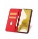 Magnet Fancy Case Fodral för Samsung Galaxy S22 + (S22 Plus) Plånbok Korthållare Röd