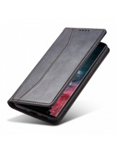 Magnet Fancy Case Fodral för Samsung Galaxy S22 Ultra Cover Card Plånbok Kortställ Svart