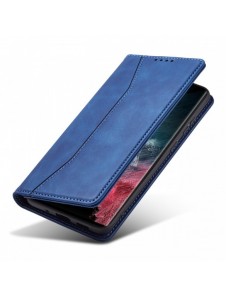 Magnet Fancy Case Fodral för Samsung Galaxy S22 Ultra Cover Card Plånbok Kortställ Blå