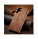 Magnet Fancy Case Fodral för Samsung Galaxy S22 Ultra Cover Card Plånbok Kortställ Brun