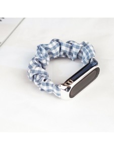 Tygarmband för Xiaomi Mi Band 6/5/4/3 rem armband elastiska scrunchies röd