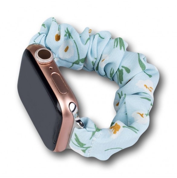 Tygklocka 7 band 7/6/5/4/3/2 / SE (41/40 / 38mm) armband armband med resårblått