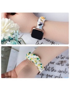 Tygband för Watch 7 / 6 / 5 / 4 / 3 / 2 / SE (41 / 40 / 38mm) armband med elastiskt band ananas