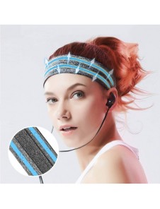 Elastiskt tyg pannband för löpning fitness blå