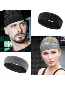 Elastiskt tyg pannband för löpning fitness blå