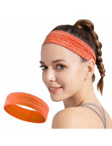 Elastiskt tyg pannband för löpning fitness orange