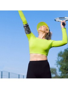 Tygarmband för löpning fitness brun
