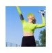 Armband i tyg för löpning av fitnessränder vit/svart