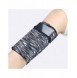 Armband i tyg för löpning av fitnessränder vit/svart