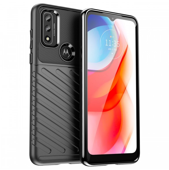Thunder Case flexibelt pansarskal till Motorola Moto G Play 2022 svart