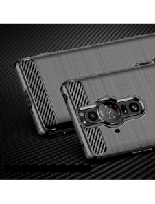Carbon Case Flexibelt TPU-skal för Sony Xperia Pro-I svart