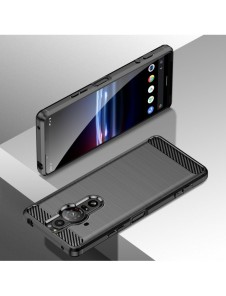 Carbon Case Flexibelt TPU-skal för Sony Xperia Pro-I svart