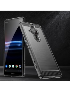 Carbon Case Flexibelt TPU-skal för Sony Xperia Pro-I svart
