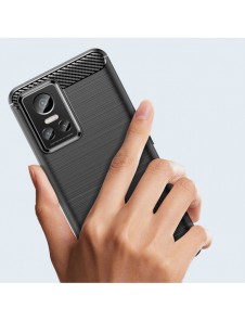 Carbon Case Flexibelt skydd för Realme GT Neo 3 svart