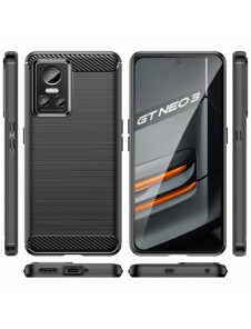 Carbon Case Flexibelt skydd för Realme GT Neo 3 svart