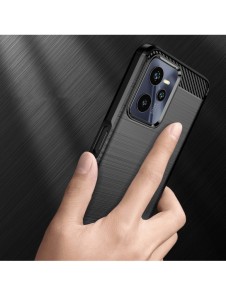 Carbon Case Flexibelt skydd Realme C35 svart