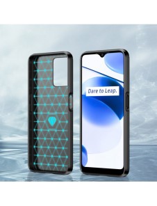 Carbon Case Flexibelt skydd Realme C35 svart