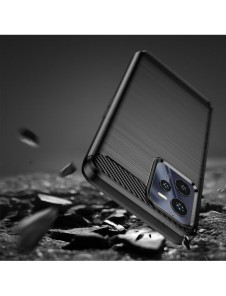 Carbon Case Flexibelt skydd Realme C35 svart