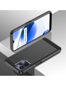 Carbon Case Flexibelt skydd Realme C35 svart