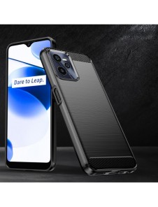 Carbon Case Flexibelt skydd Realme C35 svart