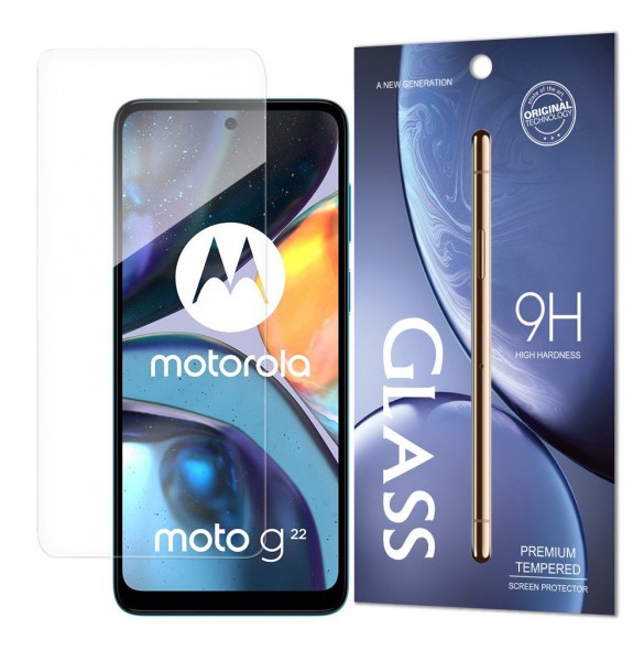 Tempered Glass 9H skärmskydd för Motorola Moto G22 (förpackning - kuvert)