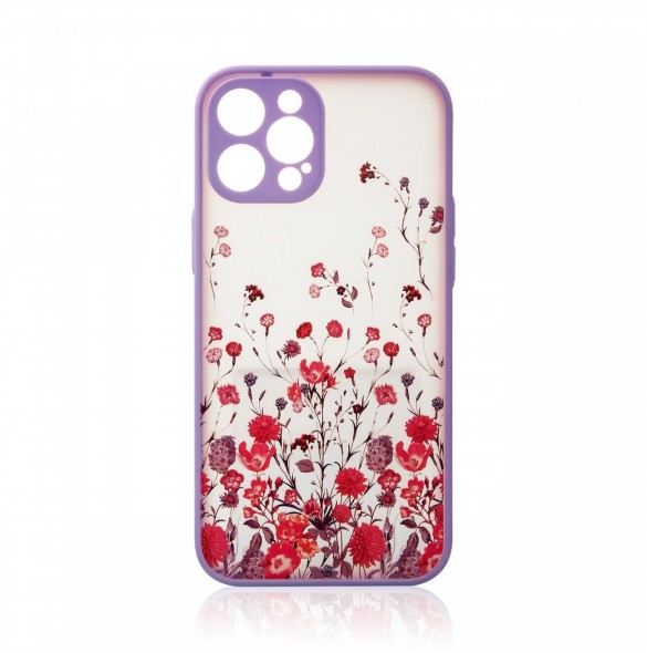 Designfodral för iPhone 13 Pro blommig lila