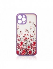 Designfodral för iPhone 13 Pro blommig lila